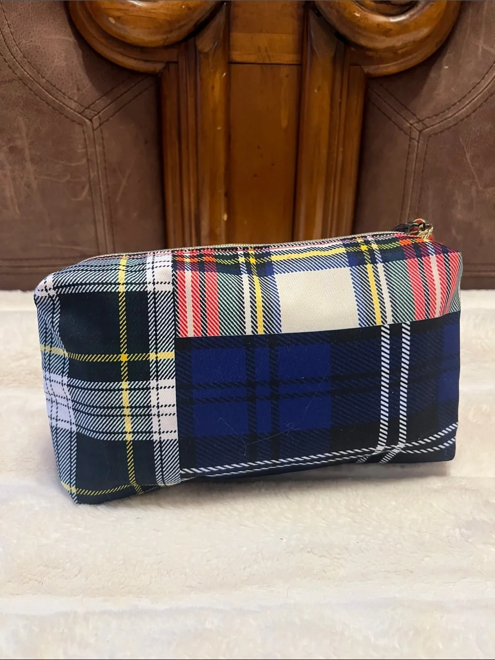 Estee Lauder colorful tartan
